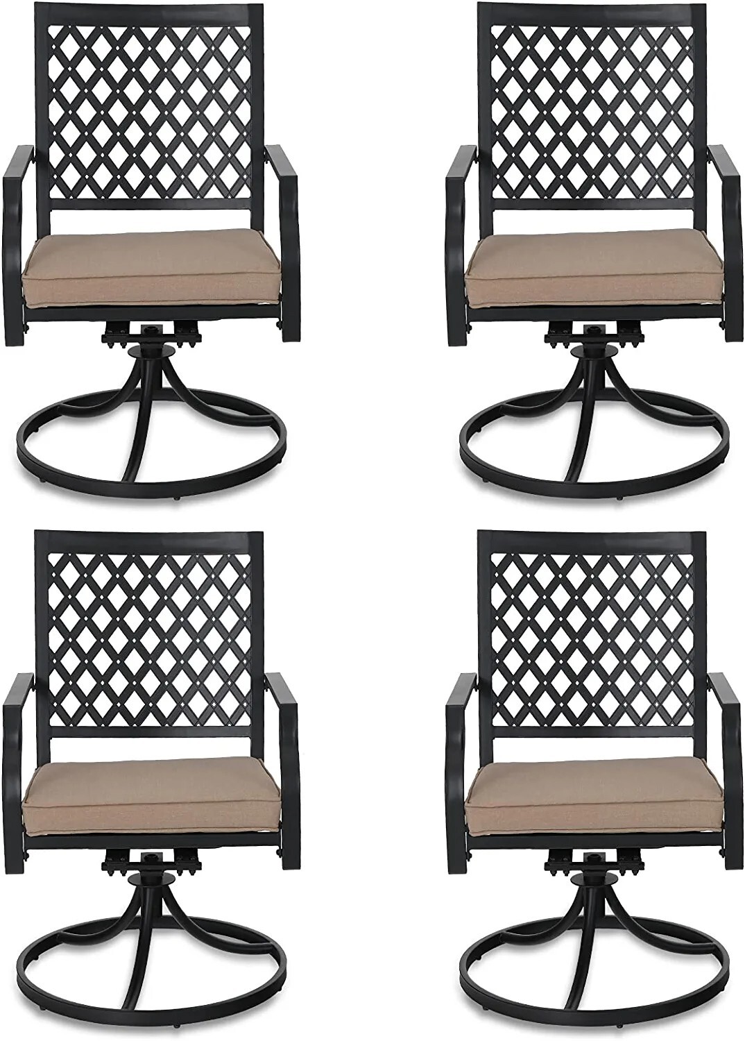 Kids Outdoor Dining Set - Patio Chair Set of 4 Swivel