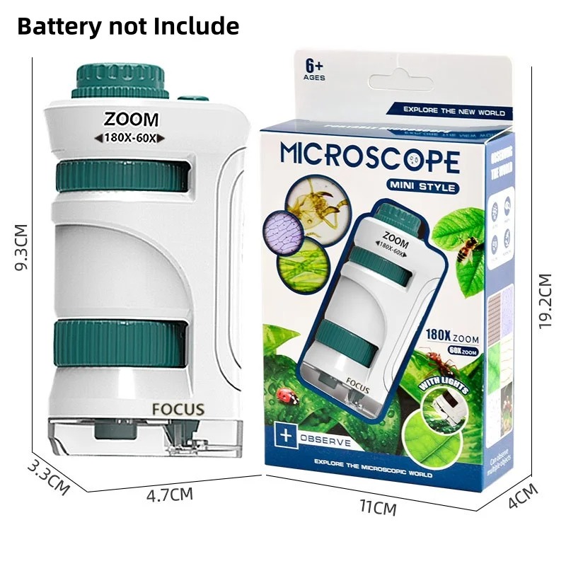 Kids Outdoor Microscope - Kids Science STEM Educational Handheld Pocket