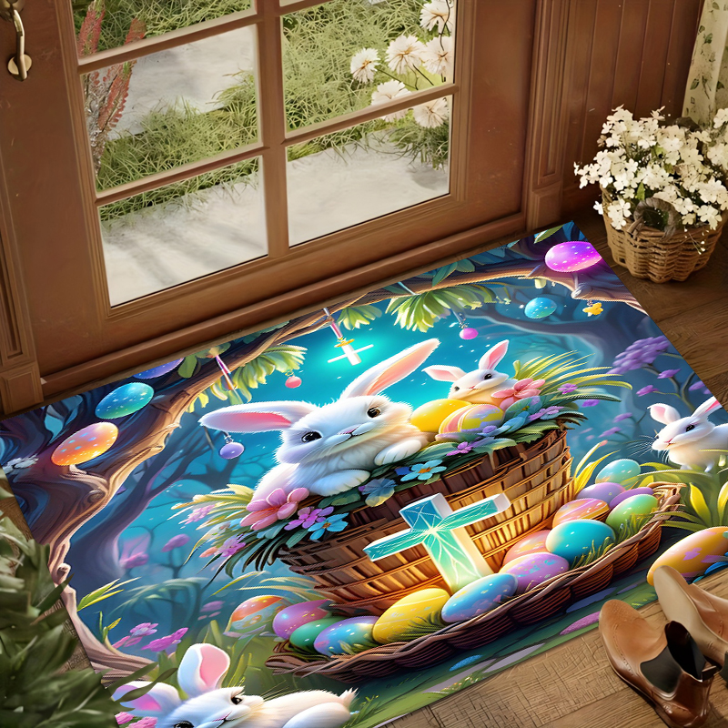 Kids Outdoor Easter Gifts - 3D Rugs Happy Easter Minnie Carpets