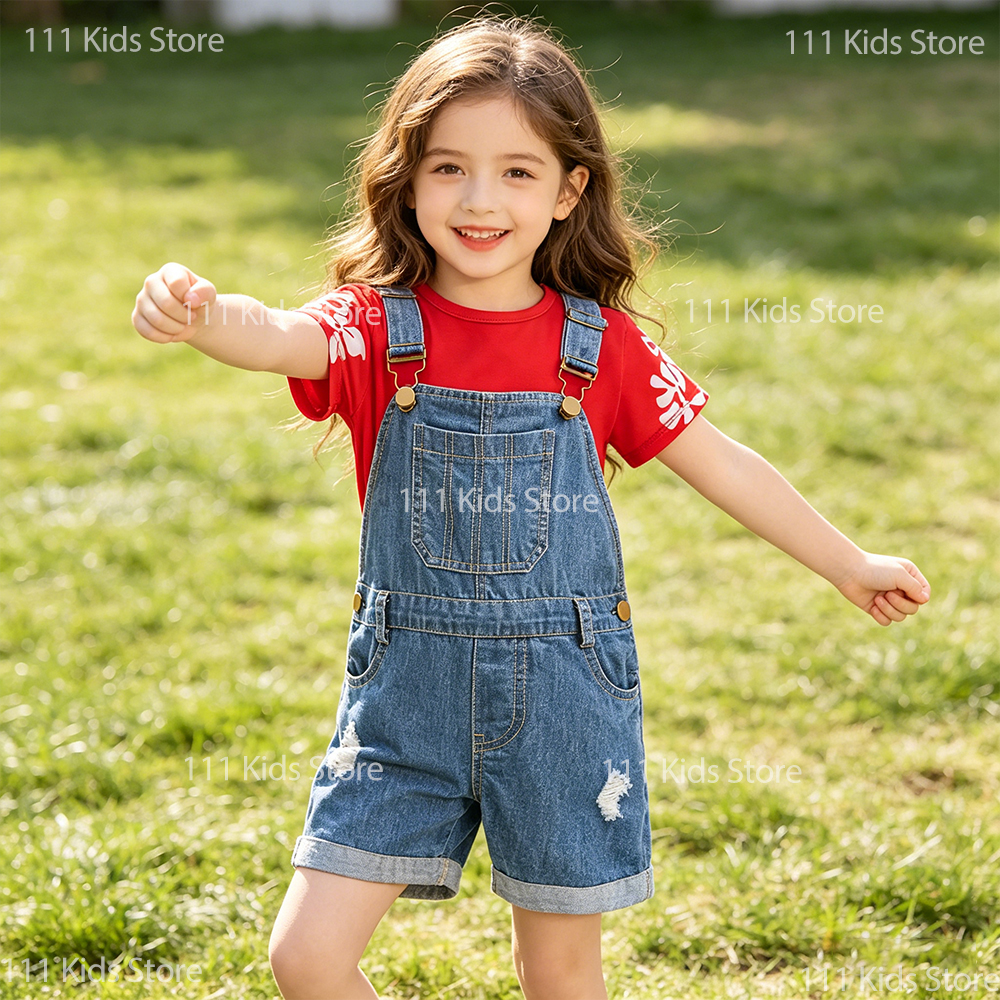 Kids Outdoor Overalls - Kids Girls Summer Two Pieces Sets