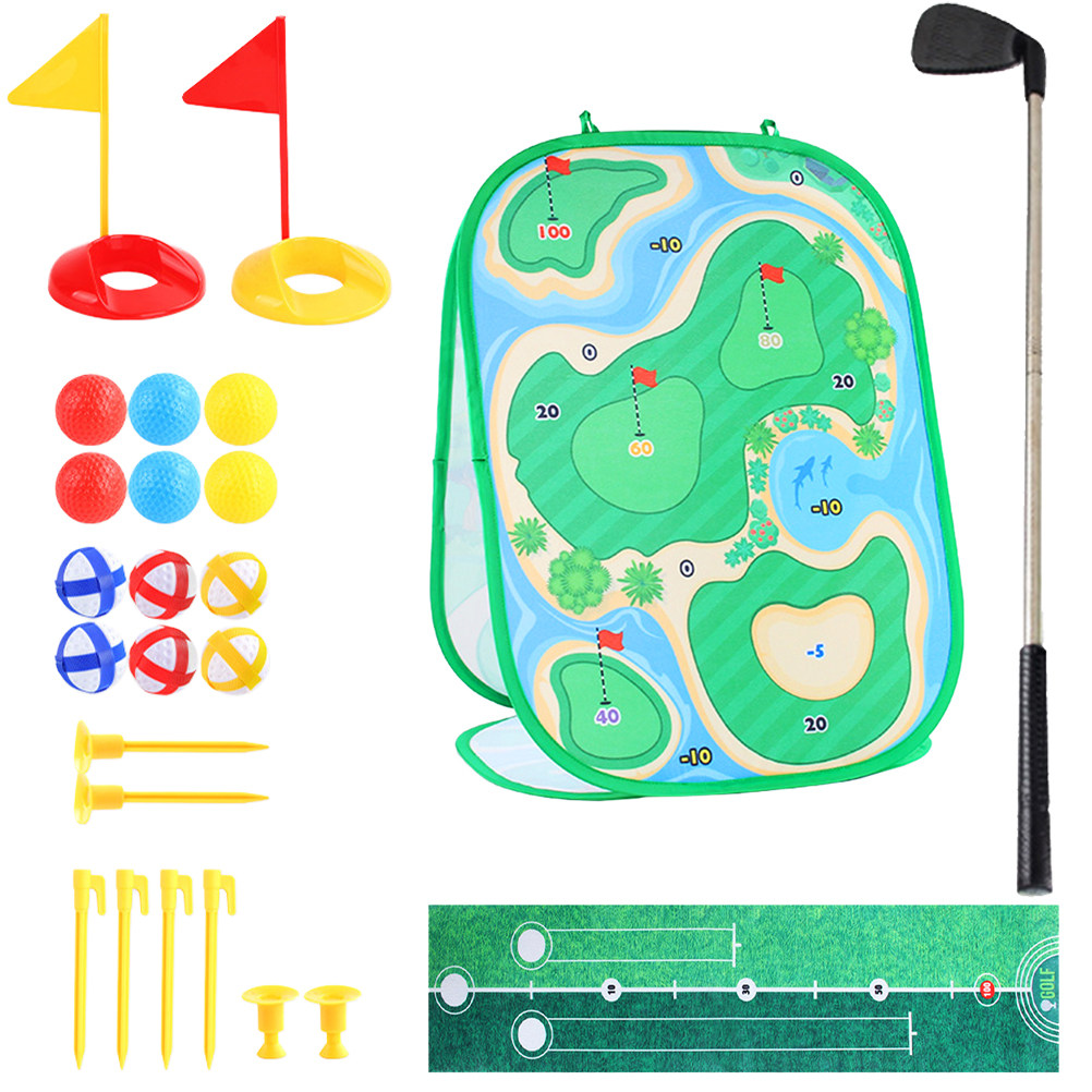 Kids Indoor Outdoor Games - 1Set Kids Golf Game Playset Portable