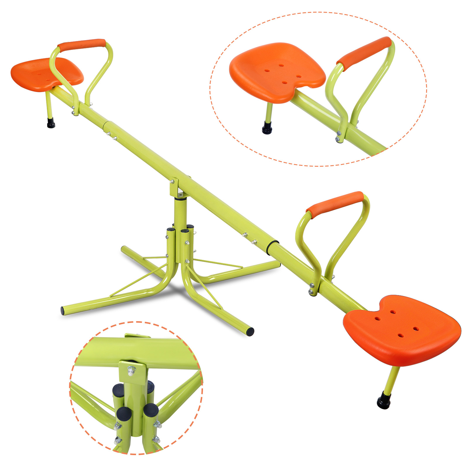 Kids Outdoor Swing - Rotation Outdoor Kids Seesaw 360 Degree