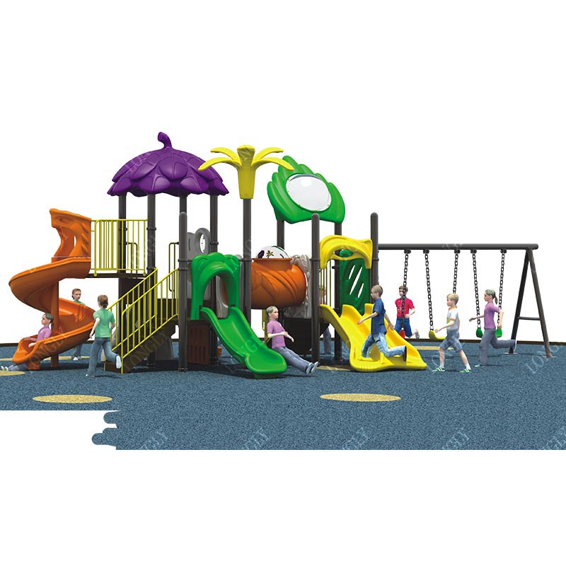 Kids Outdoor Swing - LLDPE Multi-Functional Kids Slide with Swing