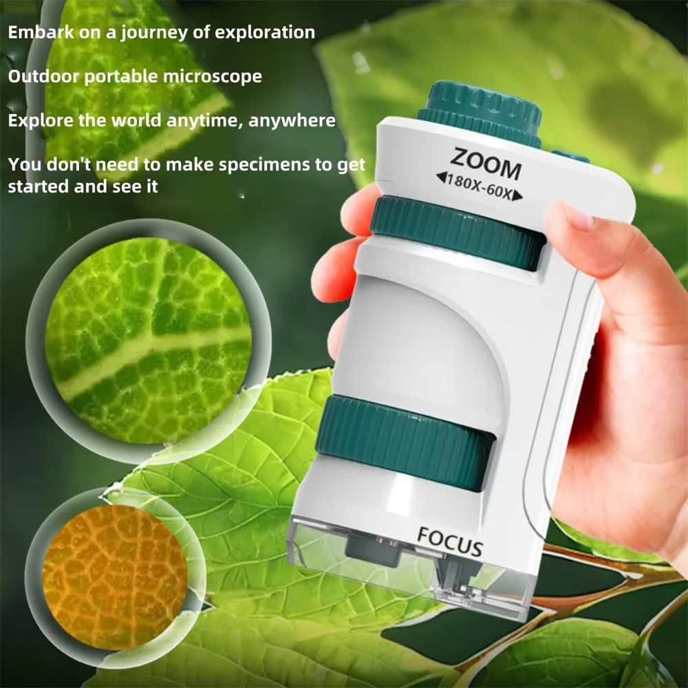 Kids Outdoor Microscope - Kids Science Stem Toy Handheld Microscope