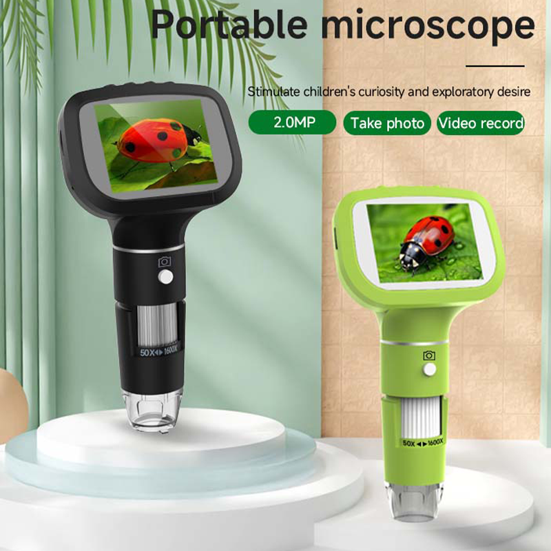 2.4 Inch Mini Microscope 1600X - Kids Outdoor Microscope review and price