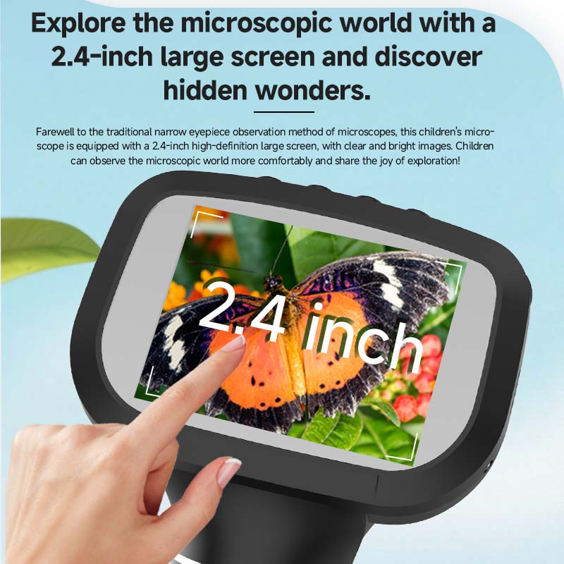 2.4 Inch Mini Microscope 1600X - Kids Outdoor Microscope review and price