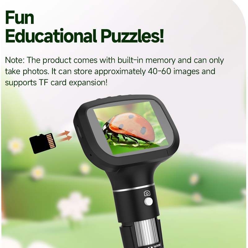 2.4 Inch Mini Microscope 1600X - Kids Outdoor Microscope review and price