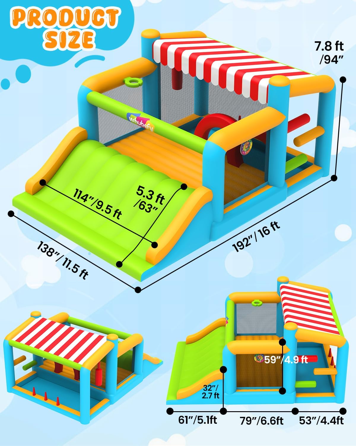 Oversized Inflatable Bounce Ho - Kids Outdoor Zone review and price