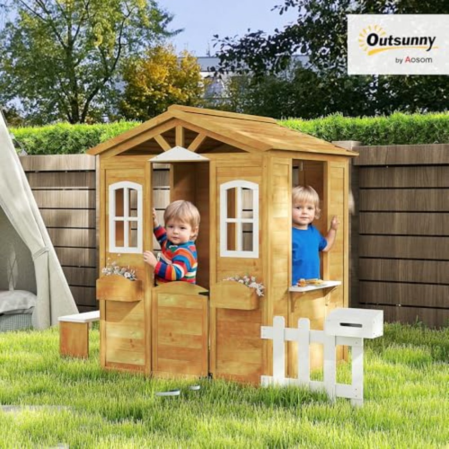 Outdoor playhouse for kids age - Kids Outdoor Nature Play review and price