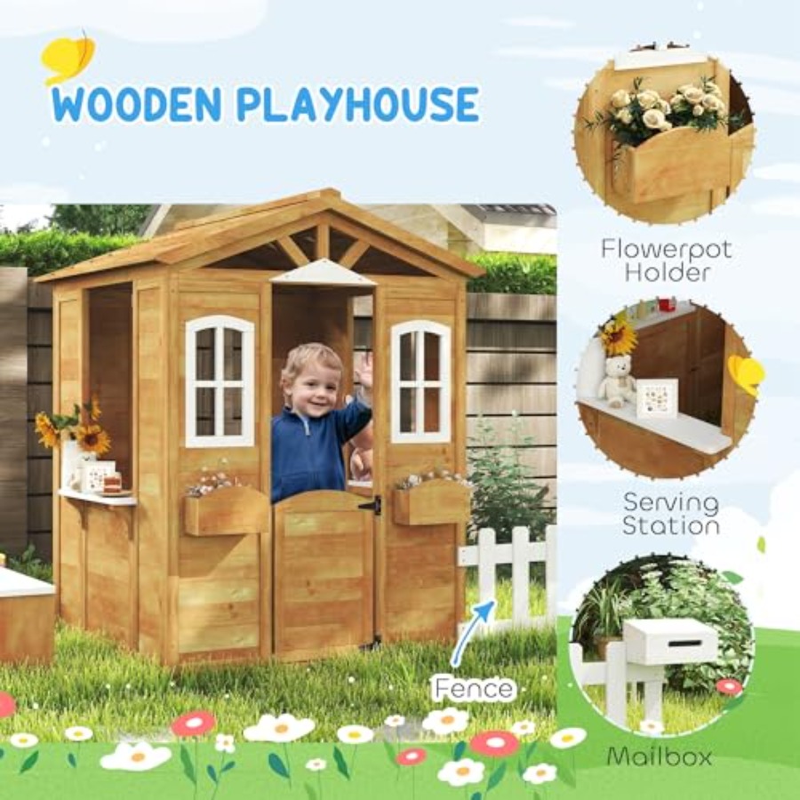 Outdoor playhouse for kids age - Kids Outdoor Nature Play review and price