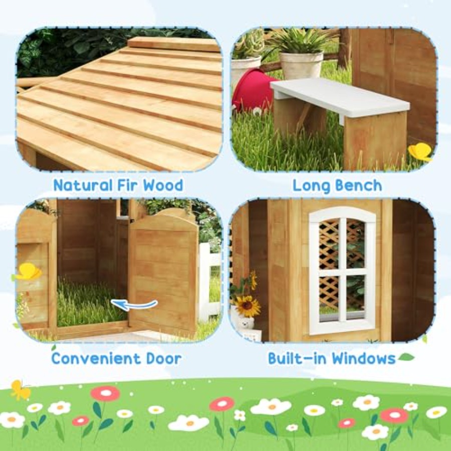 Outdoor playhouse for kids age - Kids Outdoor Nature Play review and price