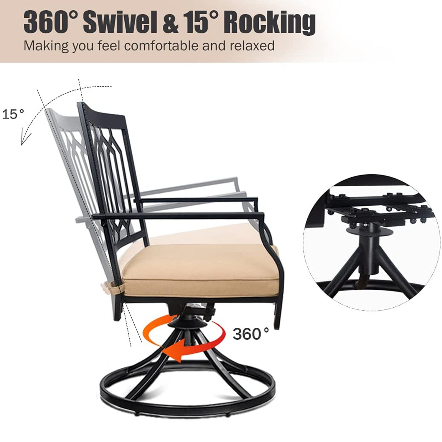 Patio Chair Set of 4 Swivel Di - Kids Outdoor Dining Set review and price