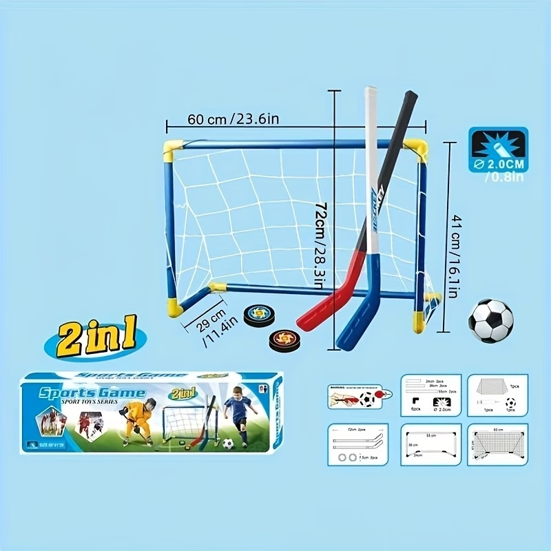 2 in 1 Kids Hockey & Soccer Go - Kids Outdoor Hockey Sticks review and price