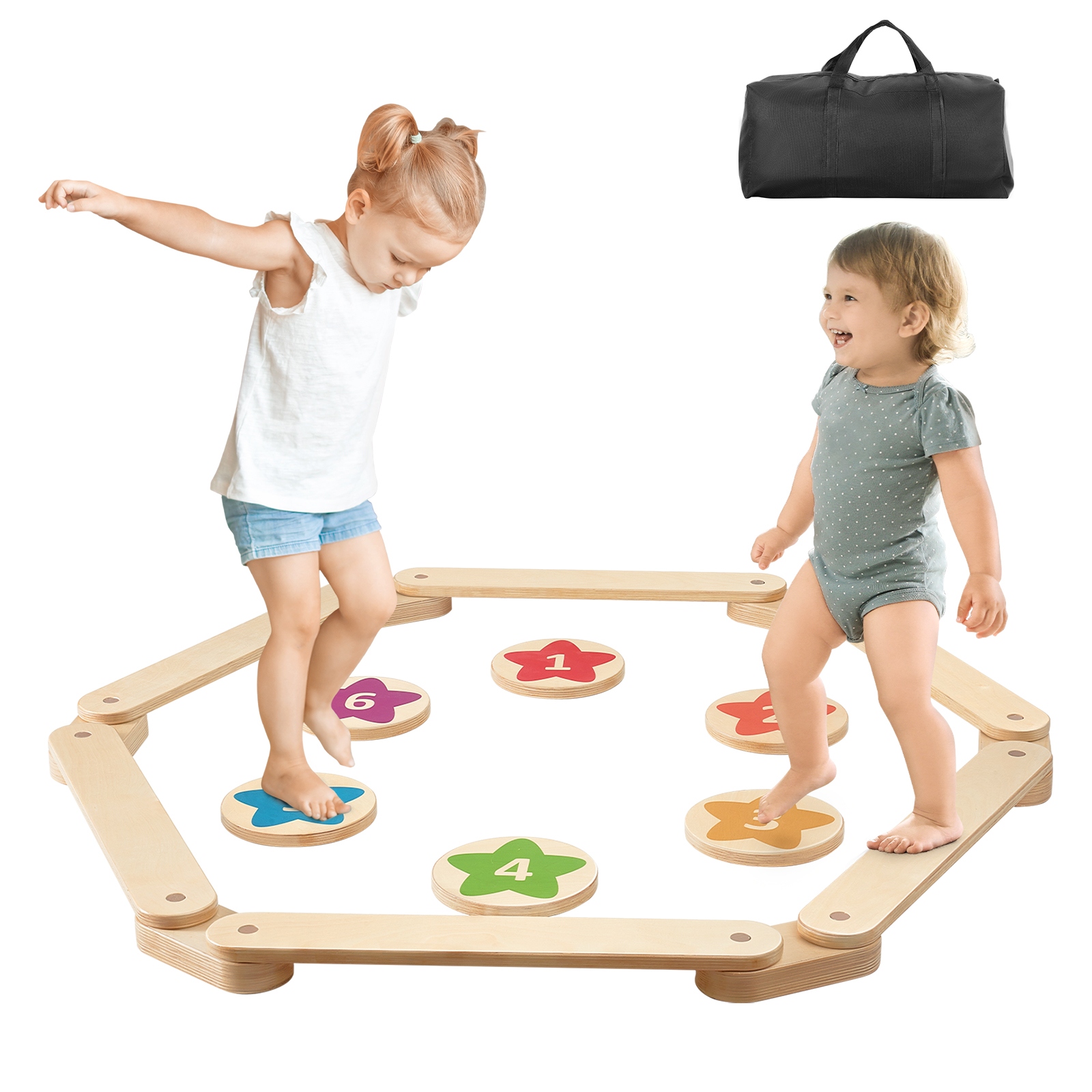 SucceBuy 6PCS Kids Balance Bea - Kids Outdoor Balance Beam review and price