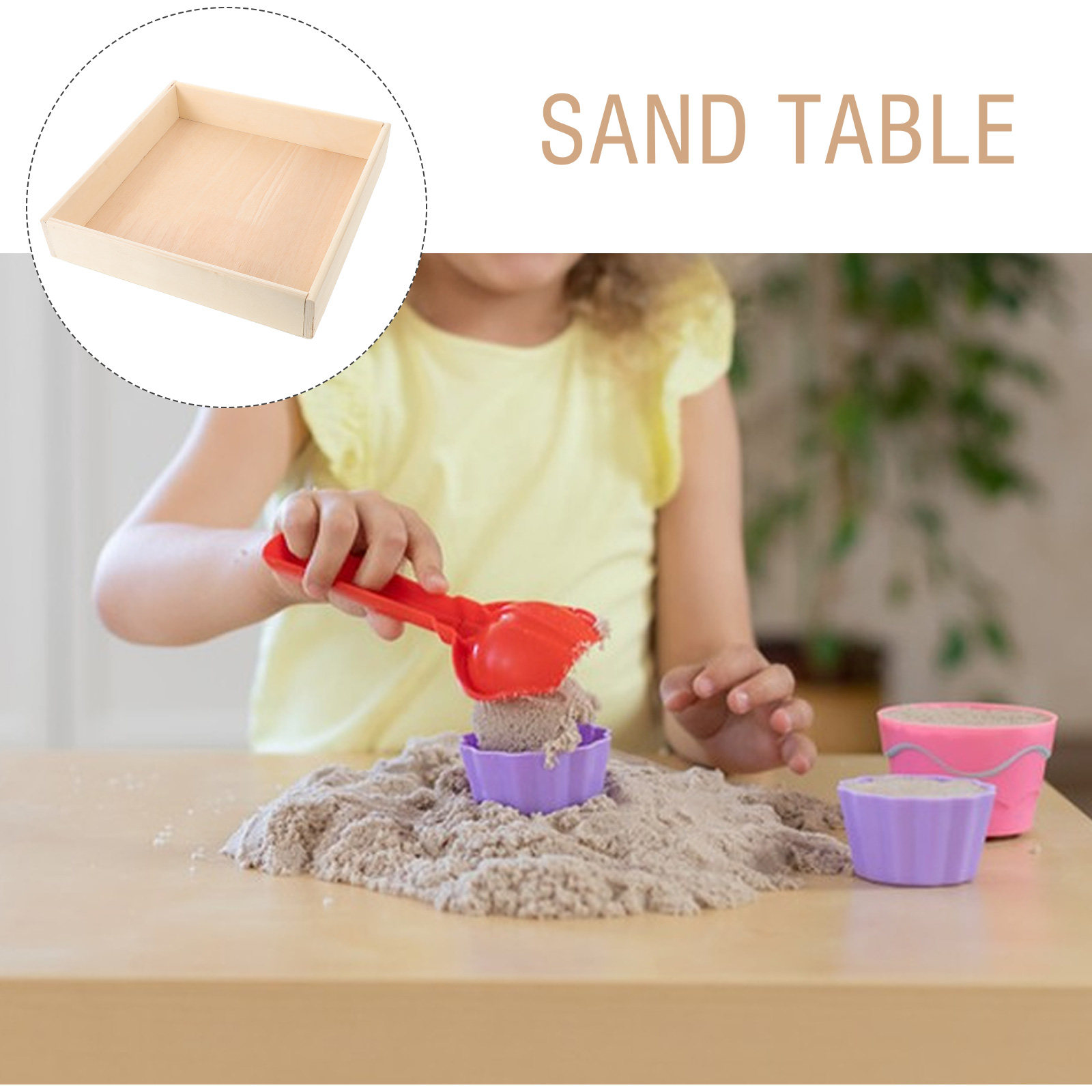 Wooden Kids Sand Tray Sandbox  - Kids Outdoor Storage review and price