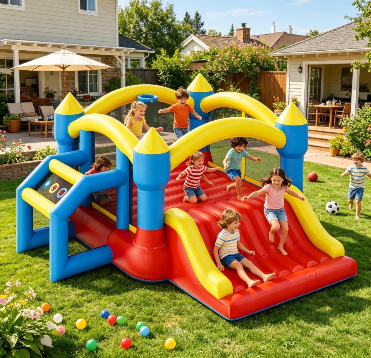 18.7x13 FT Inflatable Bounce C - Kids Outdoor Zone review and price
