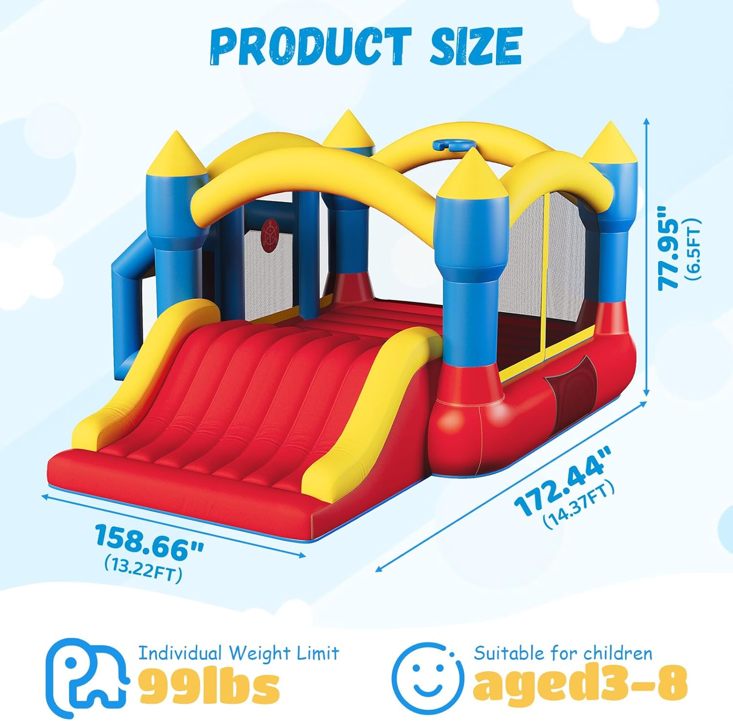 18.7x13 FT Inflatable Bounce C - Kids Outdoor Zone review and price