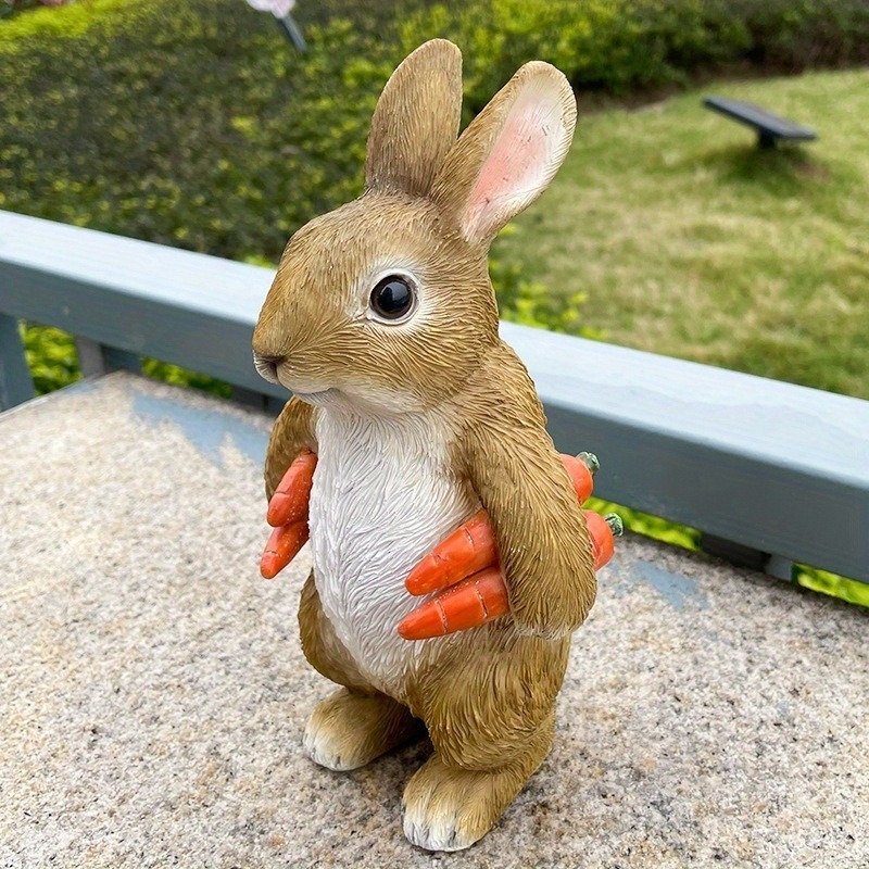 Resin Rabbit Garden Sculpture  - Kids Outdoor Easter Gifts review and price