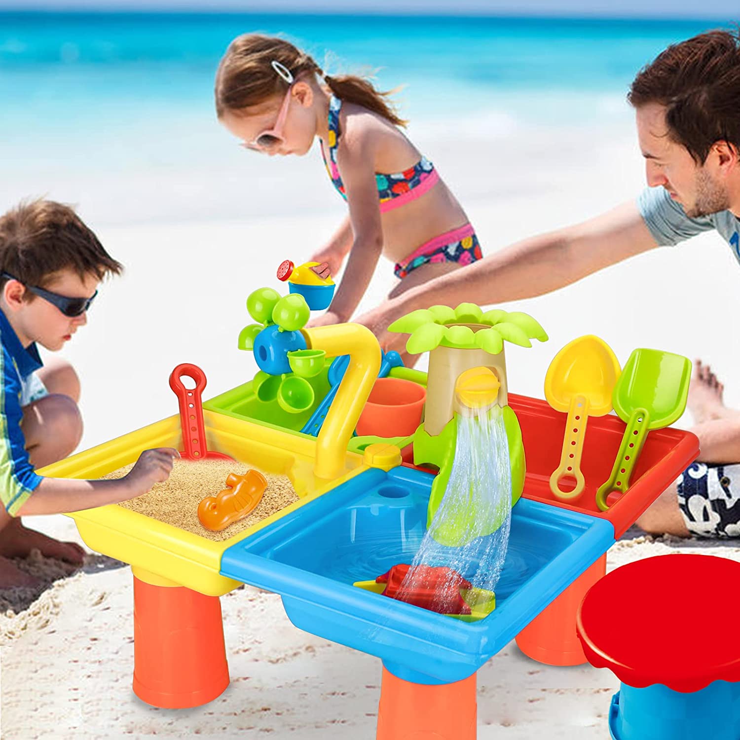 Beach Table Sand Play Toys Chi - Kids Outdoor Nature Play review and price
