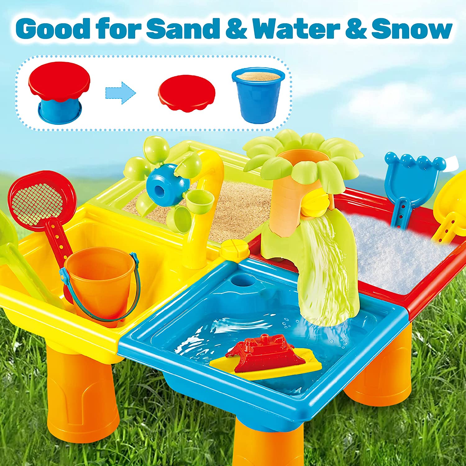 Beach Table Sand Play Toys Chi - Kids Outdoor Nature Play review and price