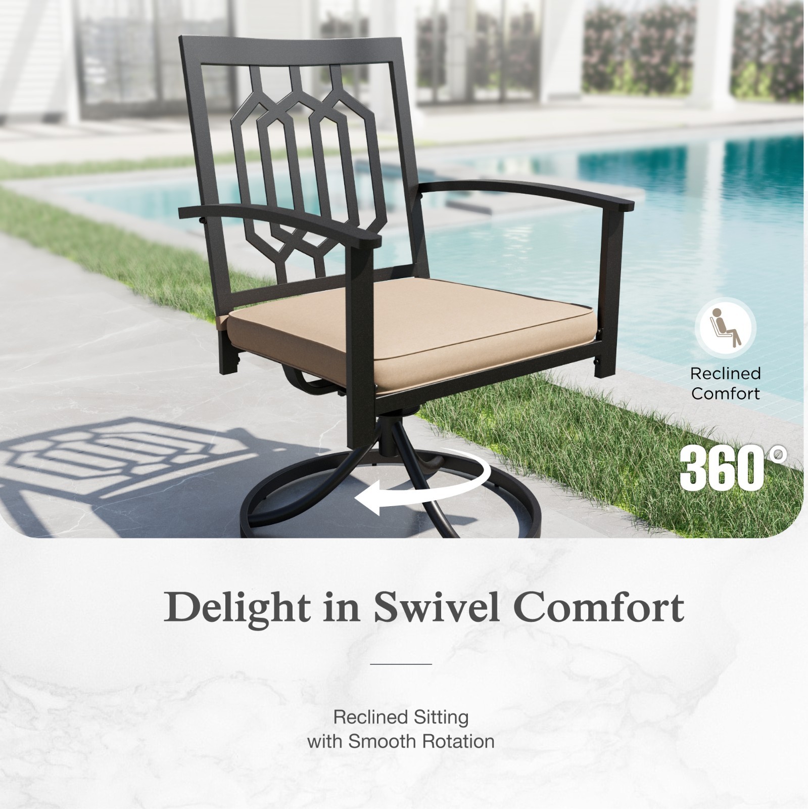 Swivel Outdoor Chairs Set of 2 - Kids Outdoor Dining Set review and price