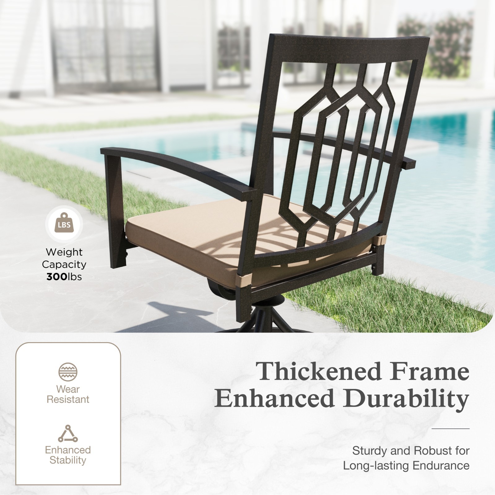Swivel Outdoor Chairs Set of 2 - Kids Outdoor Dining Set review and price