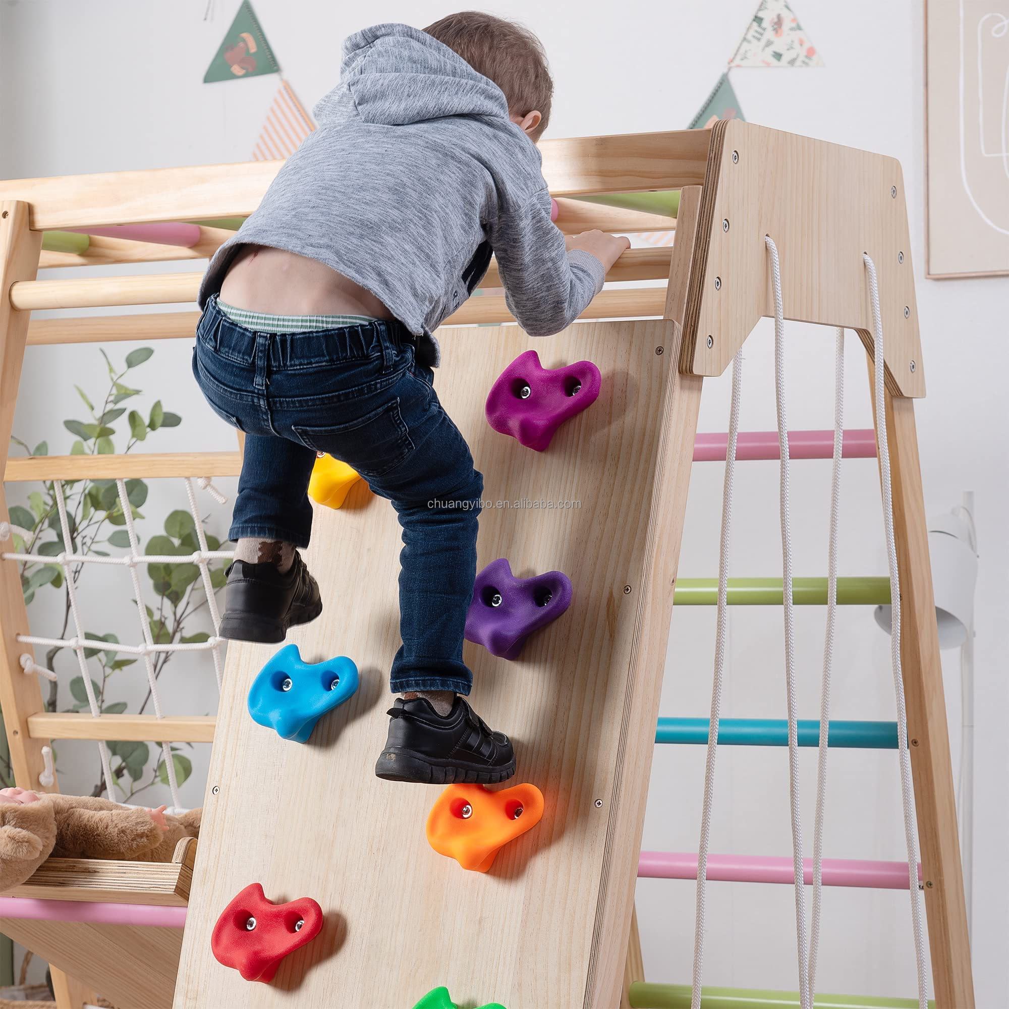 Climbing Walls Amusement Park  - Kids Outdoor Swing review and price