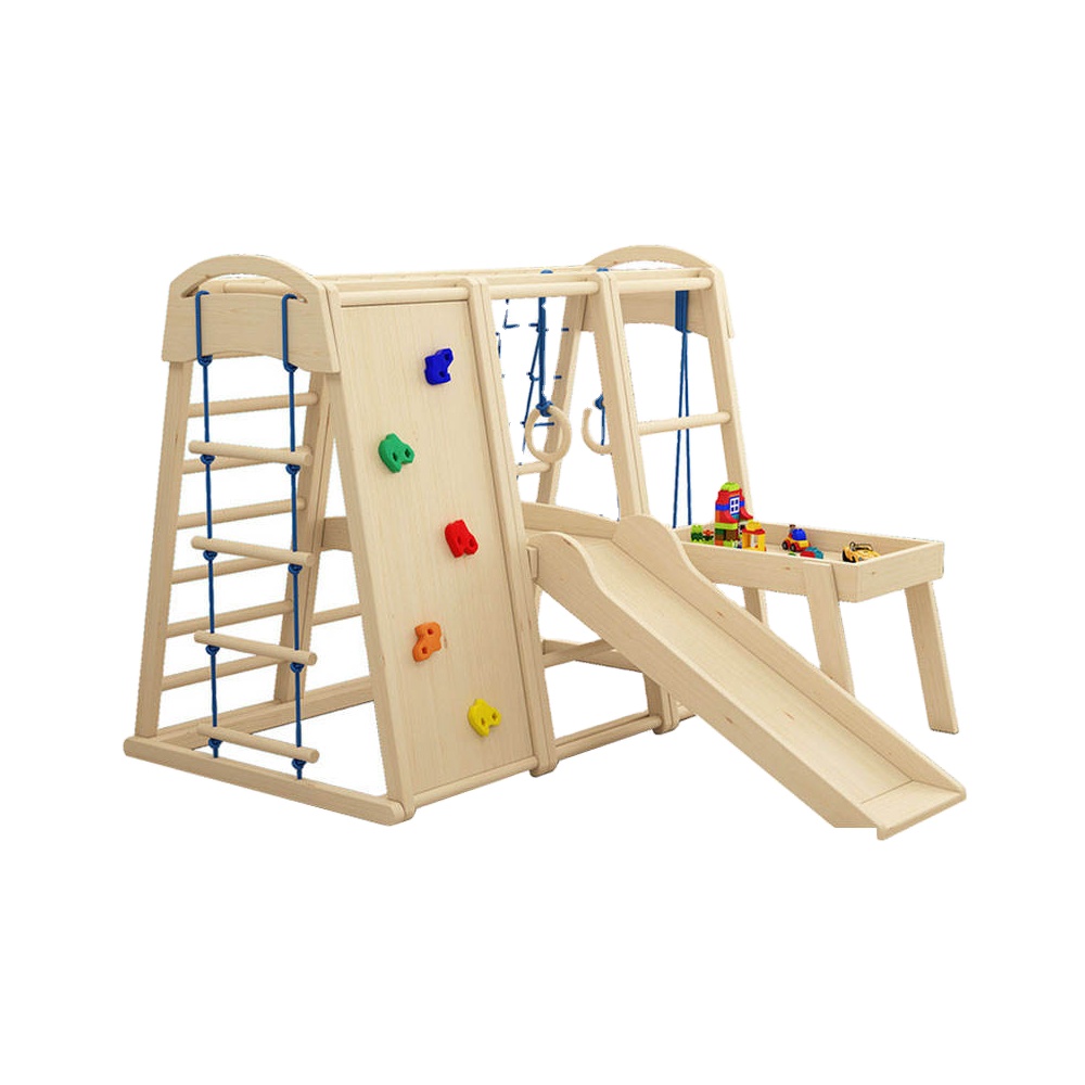 Indoor Outdoor Wooden Children - Kids Outdoor Gym Equipment review and price
