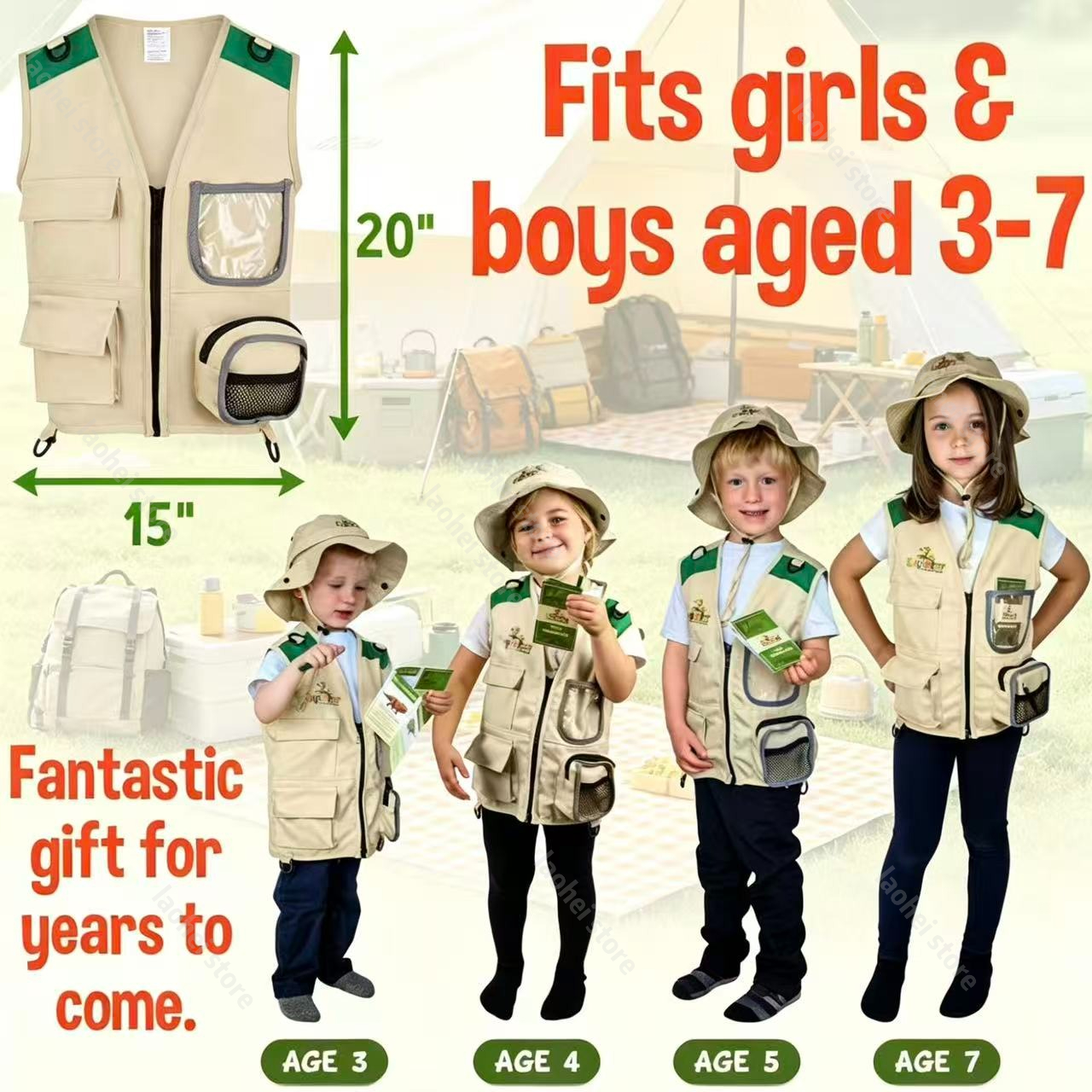 Kids Explorer Vest and Hat Cos - Kids Outdoor Vest review and price