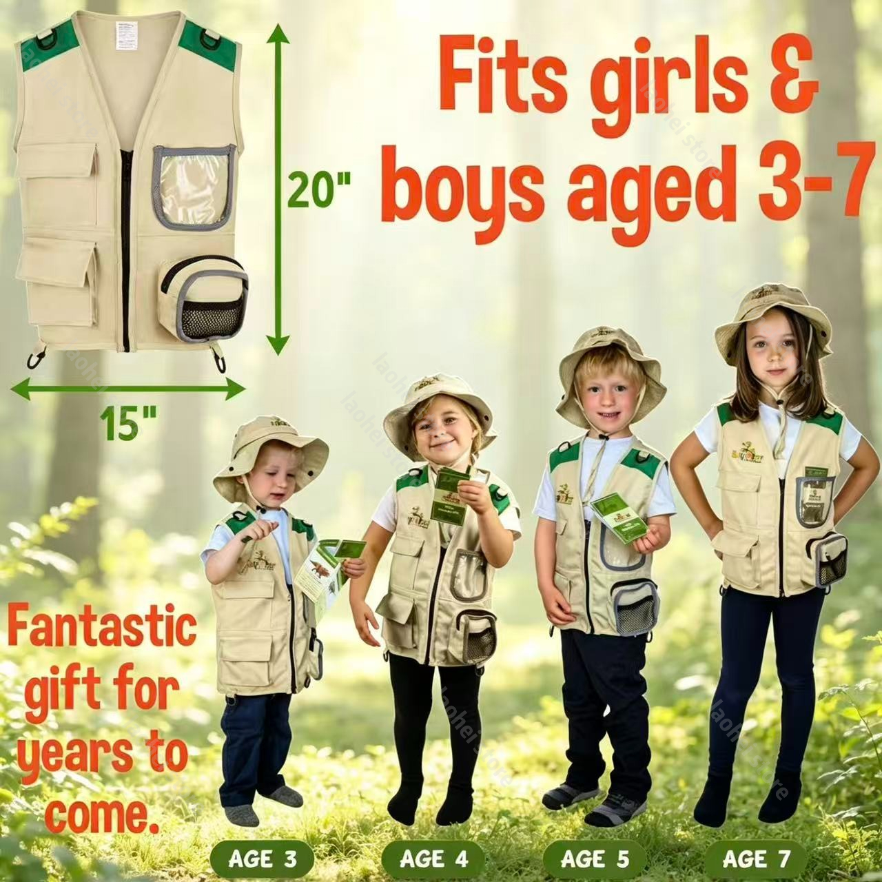 Kids Explorer Vest and Hat Cos - Kids Outdoor Vest review and price