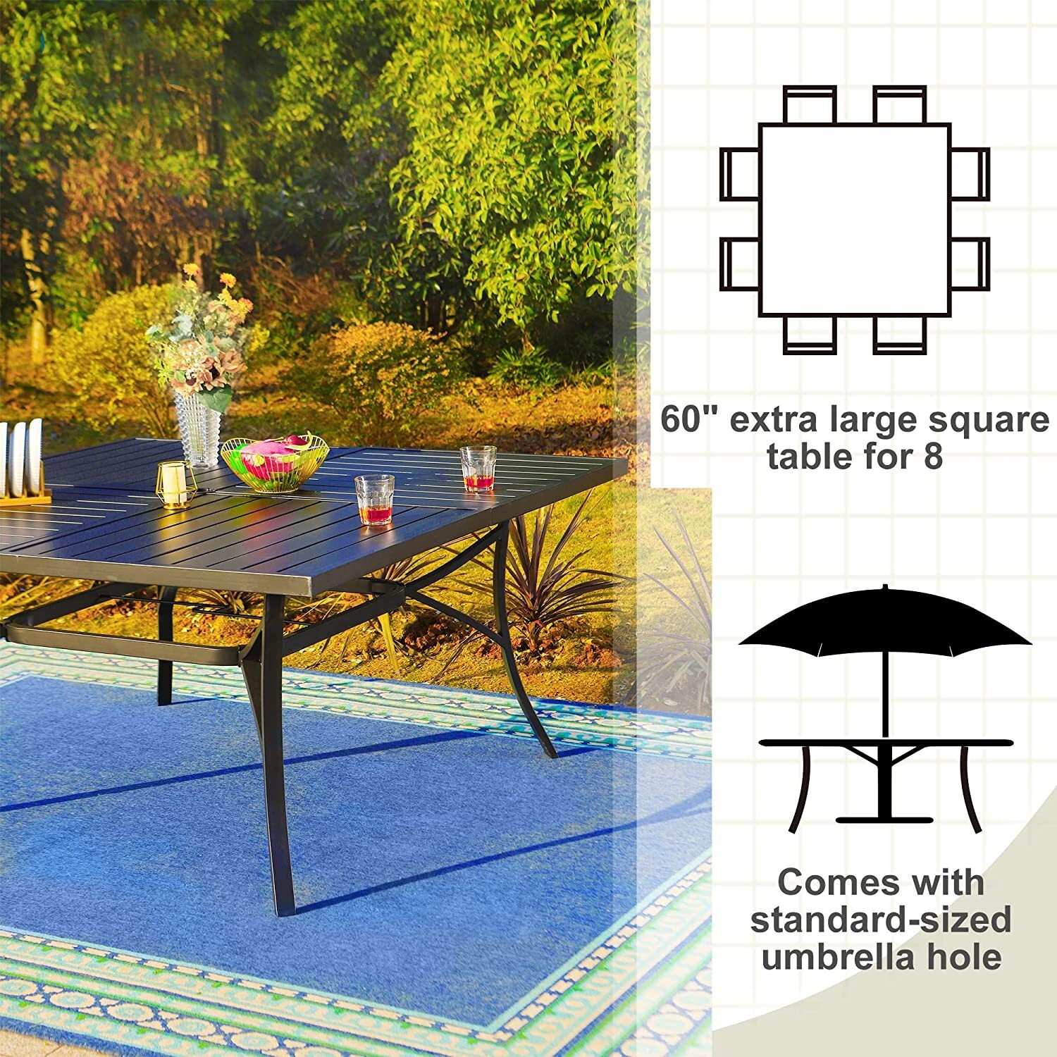 9 Piece Patio Table Set Outdoo - Kids Outdoor Dining Set review and price