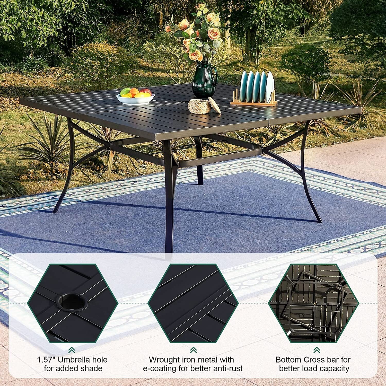 9 Piece Patio Table Set Outdoo - Kids Outdoor Dining Set review and price
