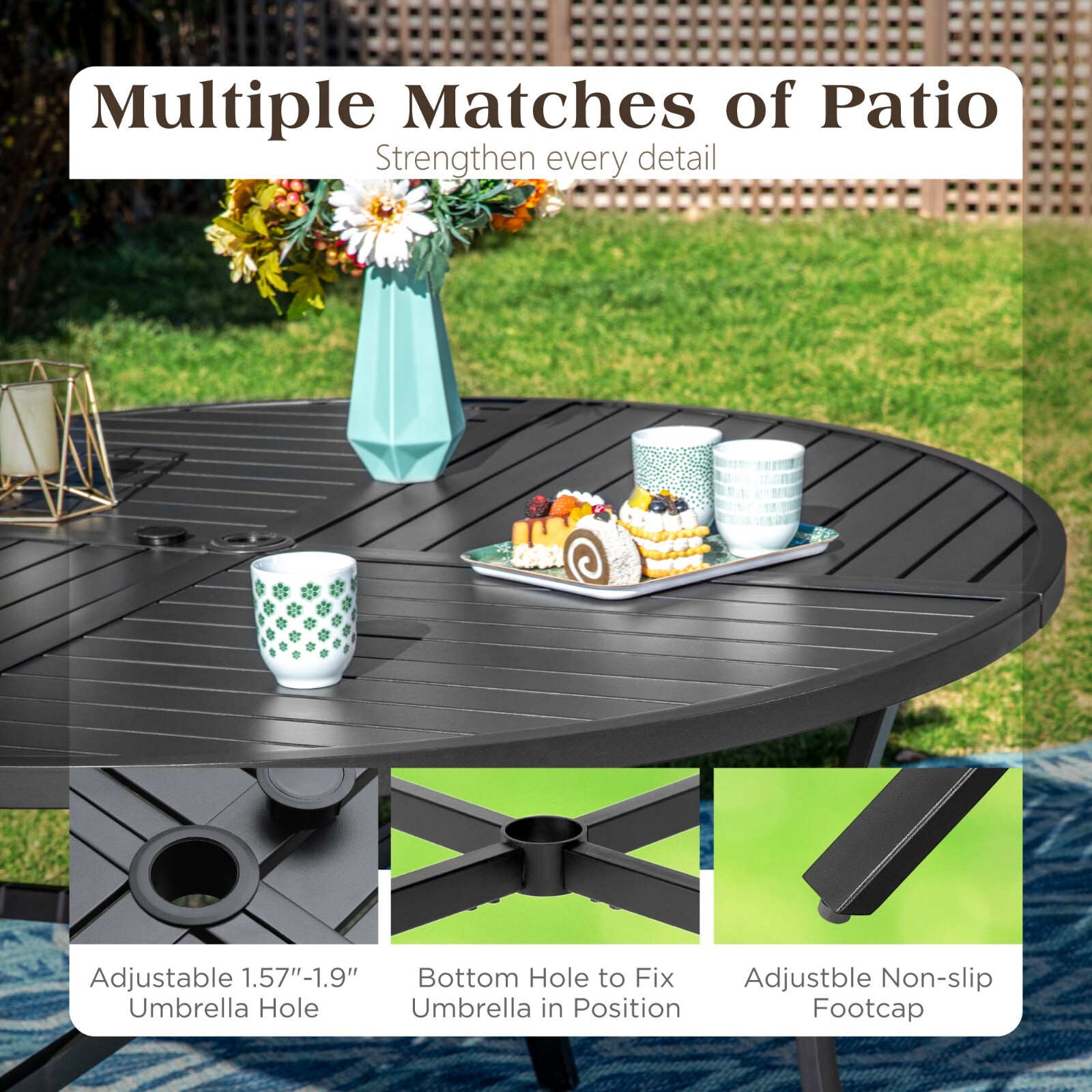 7Piece Patio Dining Set with U - Kids Outdoor Dining Set review and price