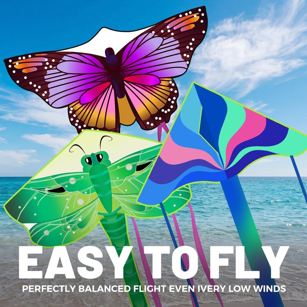 3 Pack Large Kites Butterfly D - Kids Outdoor Easter Gifts review and price