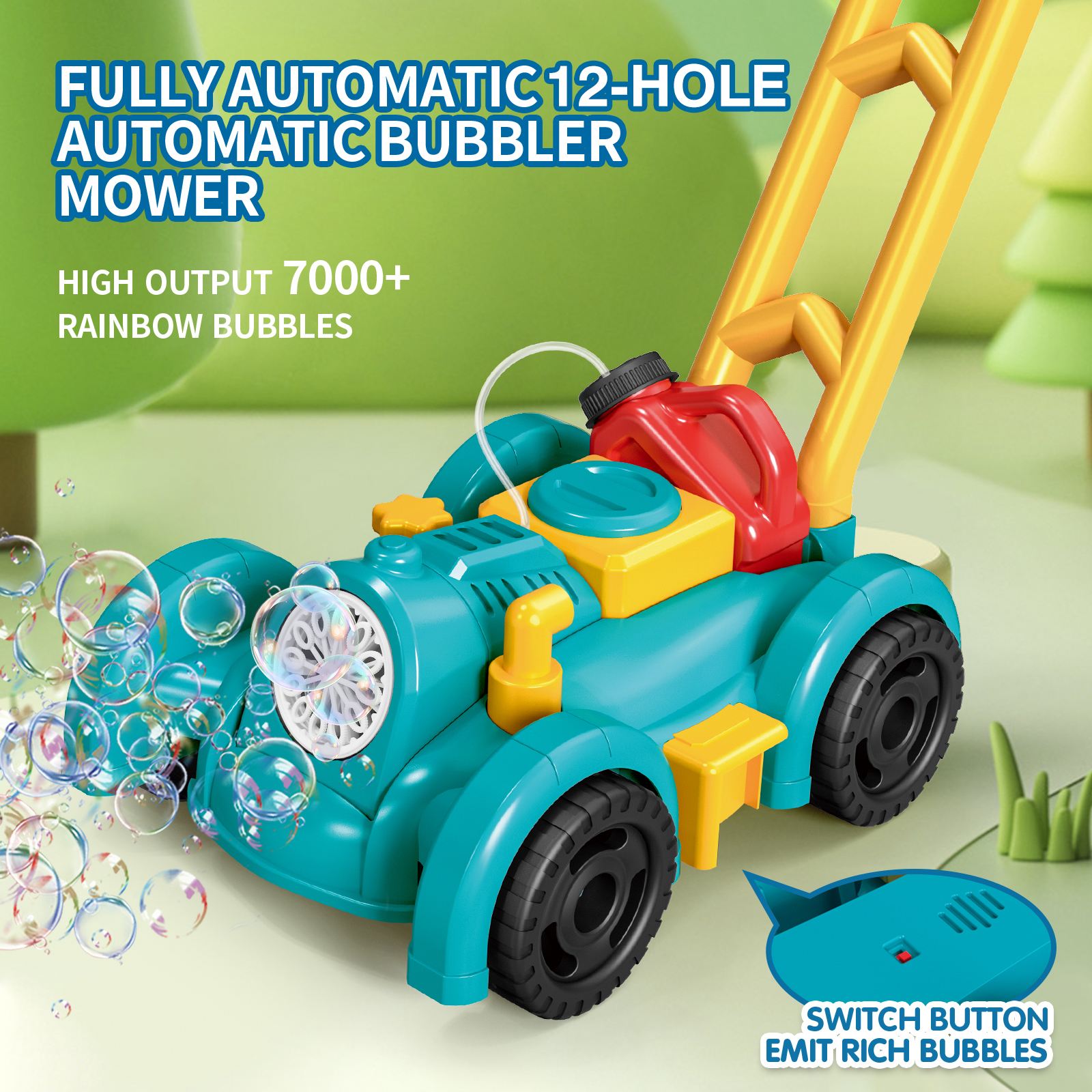 Fully Automatic Trolley Bubble - Kids Outdoor Lawn Mower review and price
