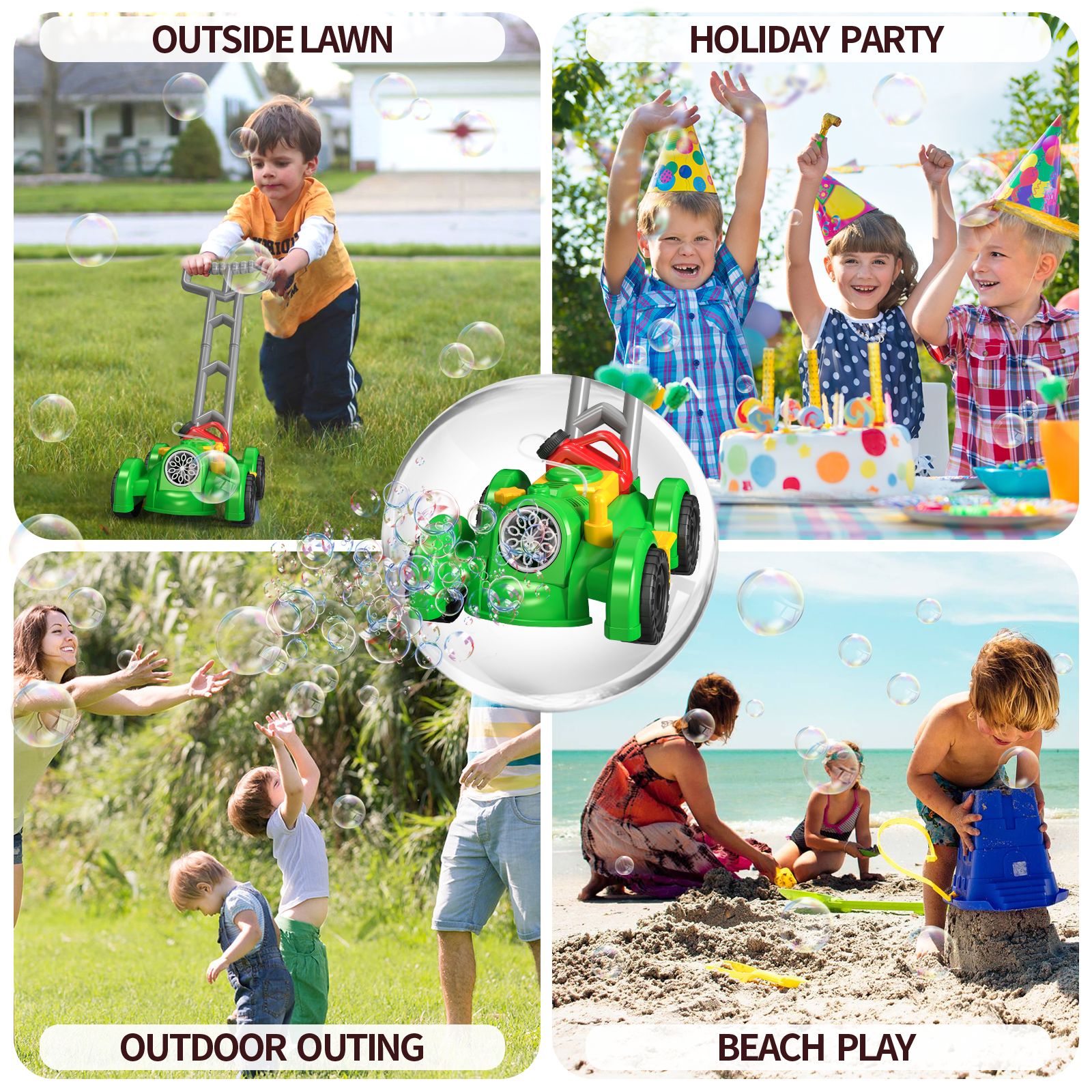 Fully Automatic Trolley Bubble - Kids Outdoor Lawn Mower review and price