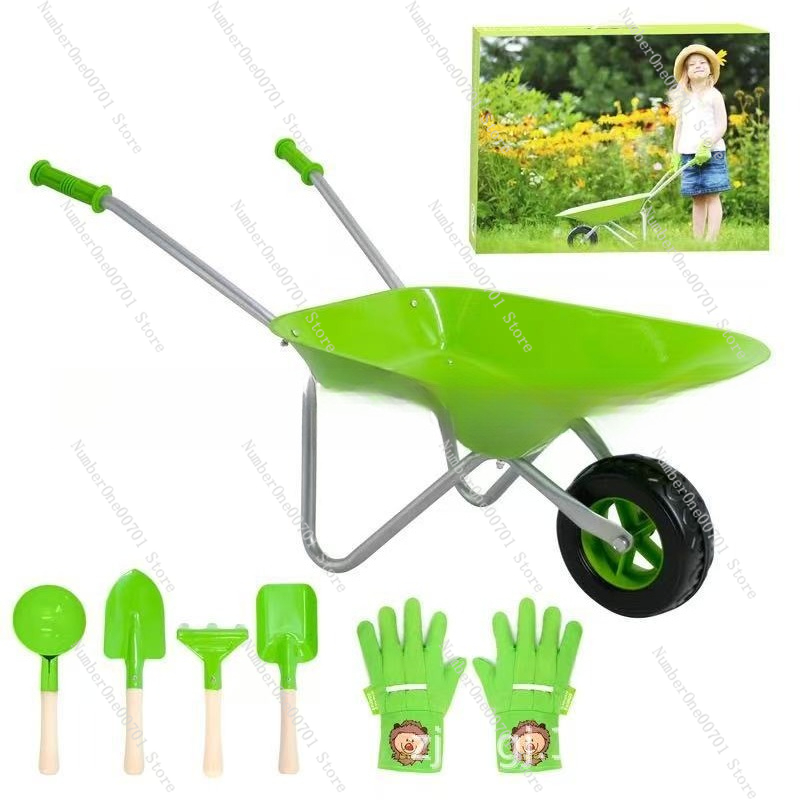Kids Outdoor Wheelbarrow, Gree - Kids Outdoor Activity Set review and price