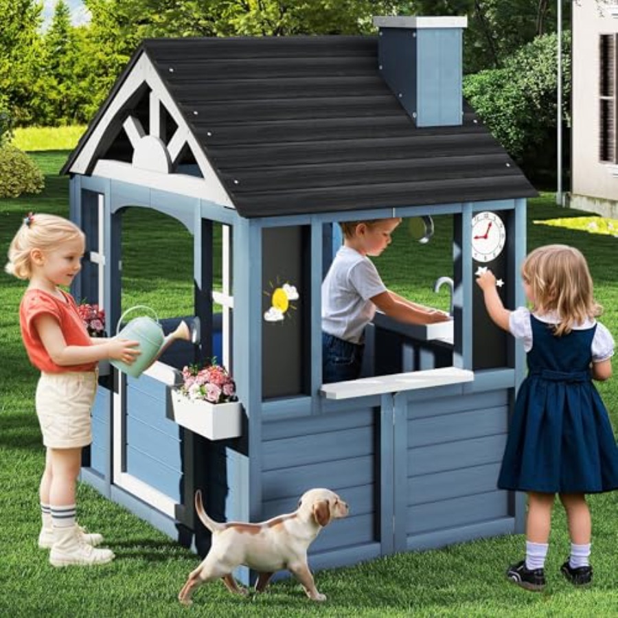 Outdoor playhouse for kids ced - Kids Outdoor Nature Play review and price