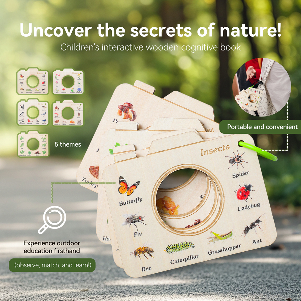 Wooden Camera Shape Nature Cog - Kids Outdoor Activity Set review and price