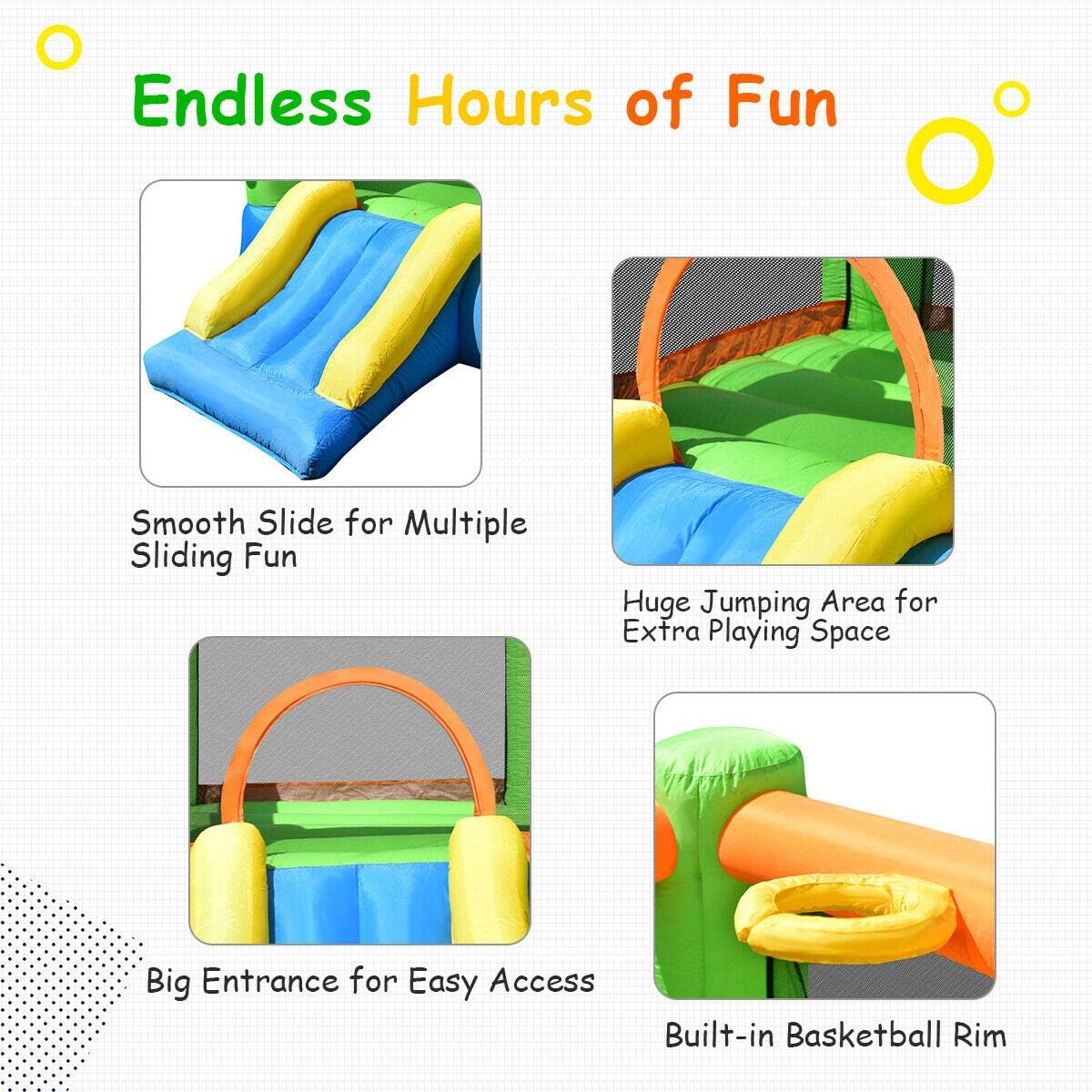 Kids Inflatable Bouncy Castle  - Kids Outdoor Zone review and price