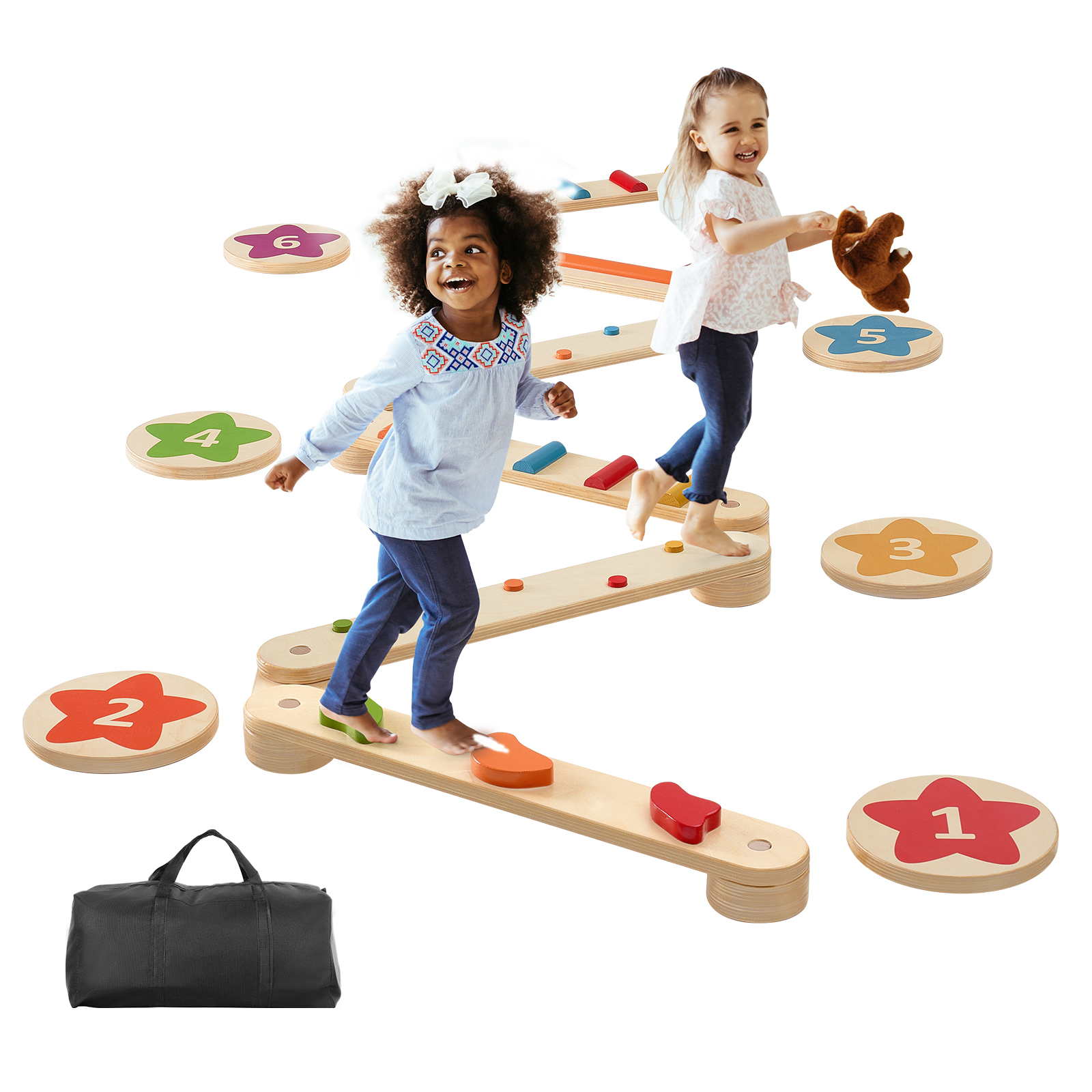 SucceBuy 6 PCS Balance Beam St - Kids Outdoor Balance Beam review and price