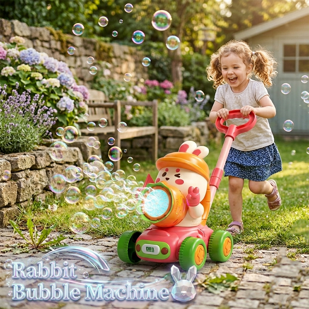 Turnip Rabbit Bubble Lawn Mowe - Kids Outdoor Lawn Mower review and price