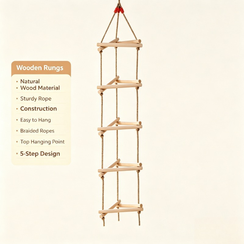 5 Rungs Single Head Wooden Tri - Kids Outdoor Swing review and price