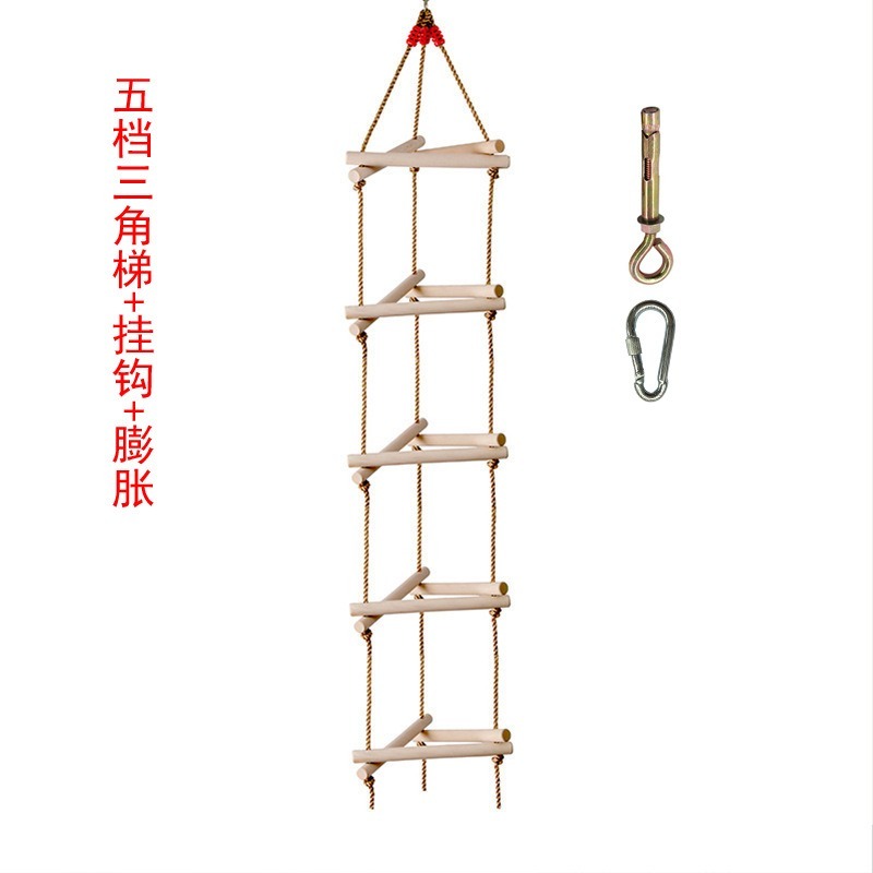 5 Rungs Single Head Wooden Tri - Kids Outdoor Swing review and price